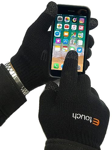 Etouch touch screen gloves for iPhone, iPad, Blackberry and other smartphone.