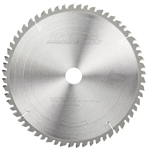 FESTOOL MD260-600 Carbide Tipped Track Saw Blade 260mm Dia x 60T ATB, -5 Deg, 30mm Bore, General Purpose Circular Saw Blade