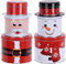 matrasa Weihnachtliche Keksdose 3-TLG - Schneemann Weihnachtsmann - Plätzchendose Blechdose (Weihnachtsmann)