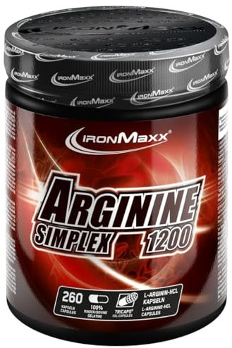 IronMaxx Arginine Simplex 1200 - Acide Aminé L-Arginine - 260 capsules XXL (tricapsules)