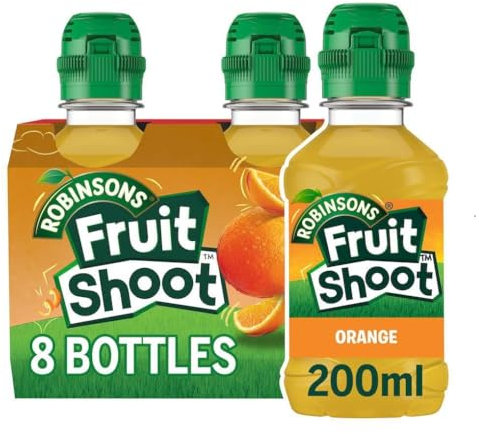 Robinsons Fruit Shoot Fruit Juice Orange, 8x200ml