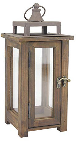 Stonebriar Decorative Wooden Candle Lantern, Use As Decoration for Birthday Parties, a Rustic Wedding Centerpiece, or Create a Relaxing Spa Setting, For Indoor or Outdoor Use, Small