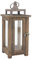 Stonebriar Lanterna decorativa rustica in legno Hurricane con maniglia e porta a battente, piccola, marrone