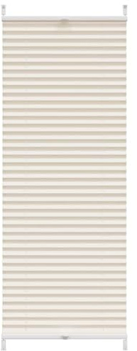 vidaXL Plisse Blind - Versatile Sunlight & Privacy Control with Easy Installation, Modern Pleated Design, Top & Bottom Adjustable, 40x150 cm Cream
