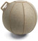 VLUV BOL VELT Filz-Sitzball, ergonomisches Sitzmöbel für Büro und Zuhause, Farbe: Greige-Melange/Braun, Ø 60cm - 65cm, 100% Merino Wollfilz, robust und formstabil, mit Tragegriff
