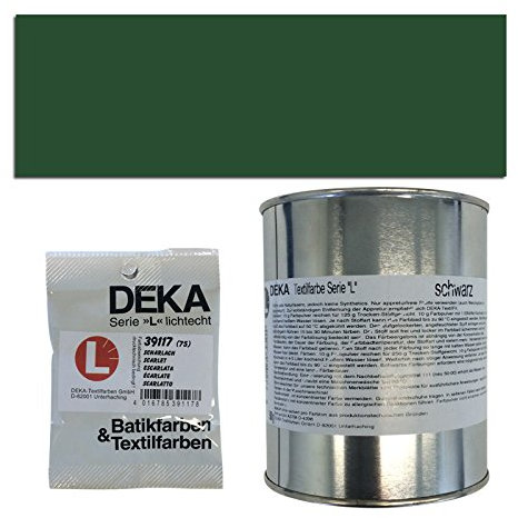CREATIV DISCOUNT NEU Textilfarbe/Batikfarben/Stoff-Färbefarben, Serie L, 500g, Dunkelgrün