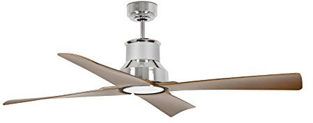 Faro Barcelona 33482 - WINCHE Ventilador de techo ø130 motor DC Cromo 4 Palas Madera