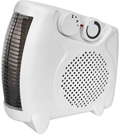 Sealey FH2010 Fan Heater with 2 Heat Settings and Thermostat, 2000W/230V, White