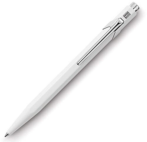 Caran d'Ache Kugelschreiber 849 POPLINE Weiß mit Etui, 1 stück (1er Pack)