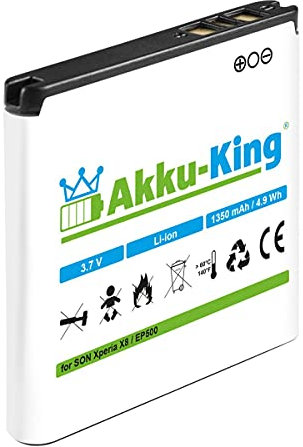 Akku-King Akku kompatibel mit Sony-Ericsson EP500 Li-Ion 1250mAh - für Vivaz, pro, W8, U8, Kurara, Xperia X8, mini, mini Pro