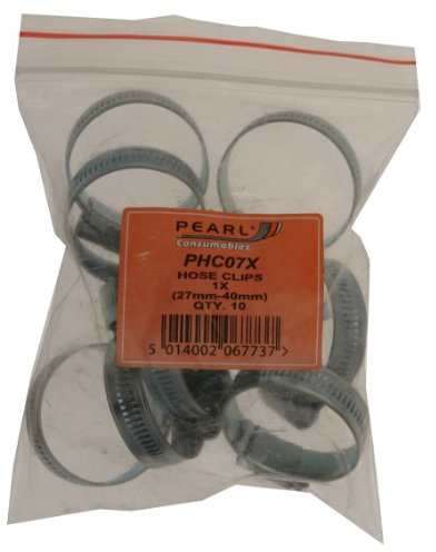 Pearl PHC07X 40mm Hose Clips Size 1 (Pack of 10)