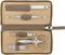 ZWILLING Maniküreset (5 Teilig Professionelles Nagelpflegeset aus Echt Leder mit Reißverschluss, mit Nagel- und Hautschere), Premium, Taupe
