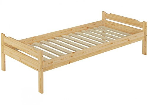 Erst-Holz® Jugendbett Kiefer Natur 90x200 Einzelbett Singlebett Massivholzbett Rollrost 60.31-09
