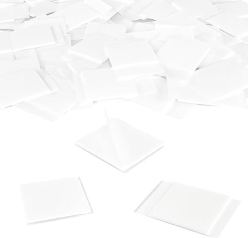 Klebestrips | Doppelseitig stark klebend | Quadratisch | Größe wählbar | 1 mm Dicke | Menge wählbar | Weiße Klebepads extra stark haftend / 30 x 30 x 1 mm Dicke 100 Stück