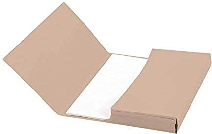 5 Star Office Document Wallet Half Flap 250gsm Capacity 32mm Foolscap Buff [Pack 50]