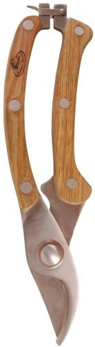 Esschert Design Gartenschere, Baumschere aus Edelstahl mit Holzgriff, ca. 20 cm lang