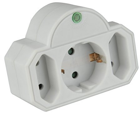 UNITEC Überspannungsfilter,1x Schuko,2x Euro
