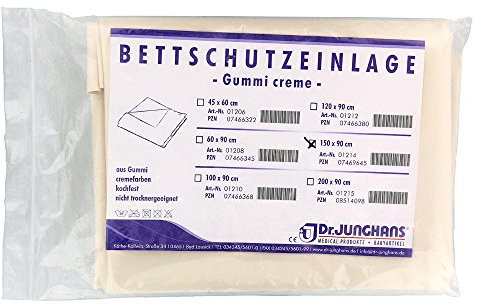 Bettschutzeinlage Gummi 90x150 cm Creme