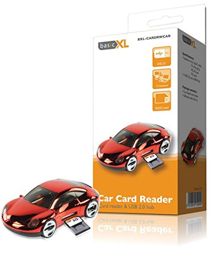 basicXL USB 2.0 Car Shaped Hub and Card Reader