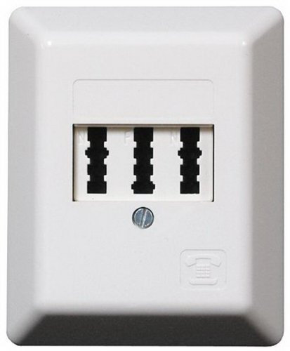 TAE-Anschlussdose NFN, Aufputz, 1x Telefon, 2x Fax oder AB