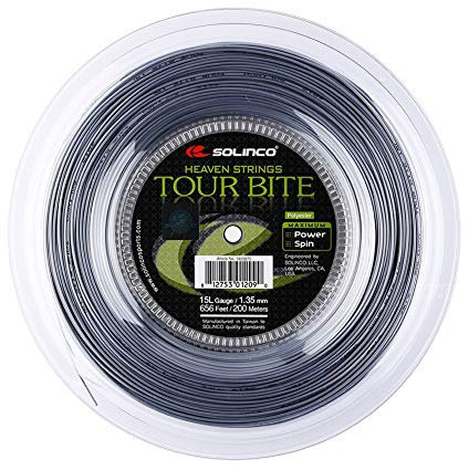 Solinco Tour Bite Tennis String Reel 656 ft / 200 m High-Performance Co-Polyester Monofilament for Extreme Power, Spin & Control, 15L