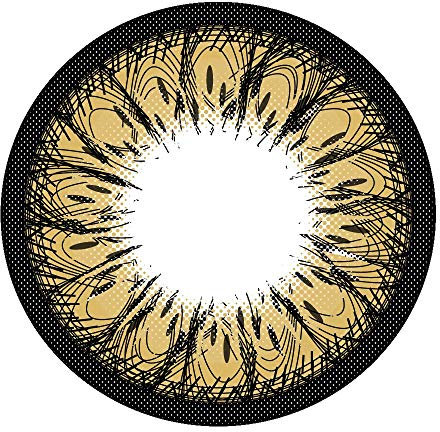 Matlens - Pro Trend Farbige Kontaktlinsen ohne Stärke gelb yellow Camelia circle lens Big Eyes GPW-A42 2 Linsen und gratis 1 Kontaktlinsenbehälter 1 Pflegemittel 50ml