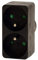 CHACON Biplite 2 x 16 A sans Interrupteur, Domino électrique - Noir