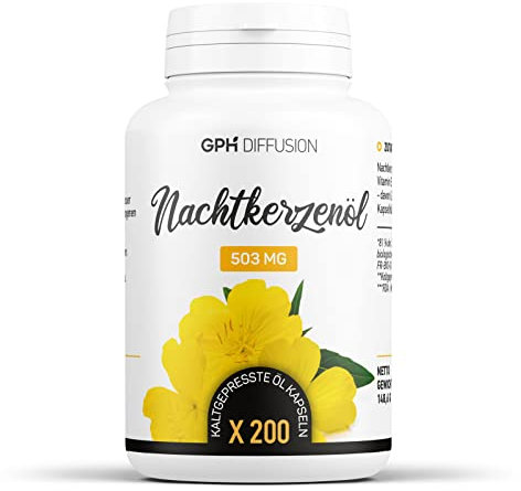 Bio Nachtkerzenöl- 503mg- 200 kaltgepresste Öl Kapseln