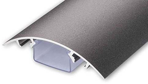 TV Design Aluminium Kabelkanal Gusseisen Style Feinstruktur lackiert in verschiedenen Längen von ALUNOVO (Länge: 40cm)