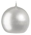 Jaspers Kerzen Kugelkerzen Silber Ø 40 mm, 12 Stück