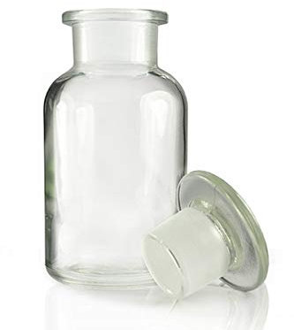 5 x Apothekerflasche 100 ml - Farbe: Klar - inkl. Glasstopfen *** Weithalsflasche Apothekerglas Stopfenflasche Laborflasche Laborglas Rundschulterflasche Weithalsflaschen Apothekergläser Stopfenflaschen Laborflaschen Laborgläser Rundschulterflaschen ***