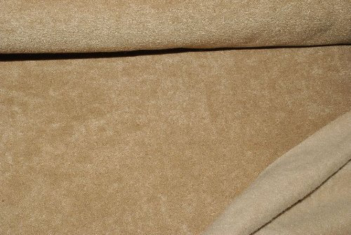 alles-meine.de GmbH 0,5 m * 1,5 m Stoff Fleece - Fleecestoff Wellness angeraut - Uni hell braun - hochwertig und superweich - Wellnessfleece - Meterware zum Nähen