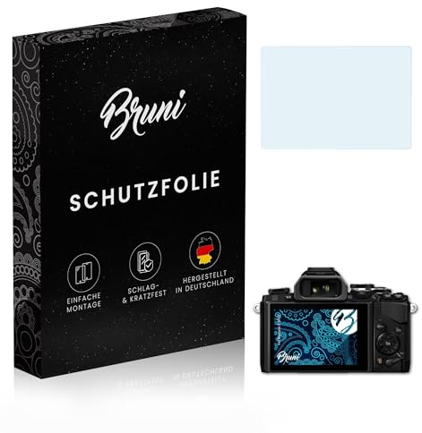 Bruni Schutzfolie kompatibel mit Olympus E-M10 Folie, glasklare Displayschutzfolie (2X)