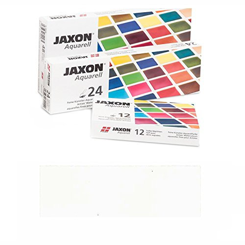 Honsell NEU Jaxon Aquarellfarbe, 1/2 Napf, Titan Deckweiß