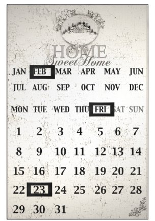 Premier Housewares Home Sweet Home Magnetic Calendar