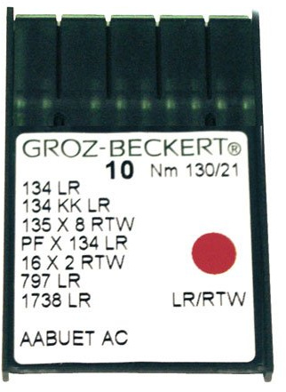 GROZ-BECKERT Nähmaschinennadeln | 10 Stück (10 Nm 130/21 LR R)