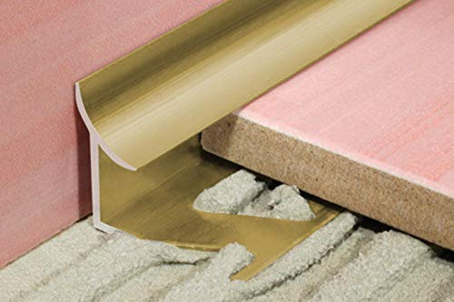 1 Stück | Rand Fliesenleiste | Alu | rostfrei | Effector | 2000x22x9mm | A96 | gold