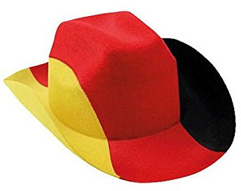 NoName 10038017 Cowboyhut Deutschland, schwarz/rot/gelb
