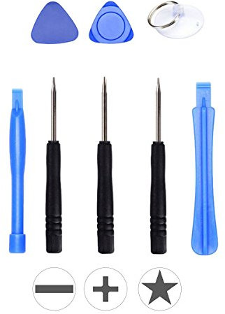 wortek Universal Reparatur Werkzeugset Set Display für Smartphones, Handys, PCs, Konsolen, Tablets, eReader & eBooks
