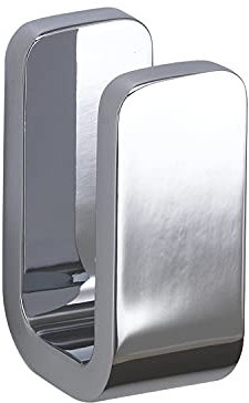 Gedy Outline Appendiabiti da parete cromo, Misure e peso: 7X3X4,6 CM & 0,235 KG, Appendino da muro in ottone, Cromall®, resine termoplastiche, acciaio inox, Design Simone Micheli, 15 anni garanzia