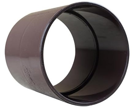 First Plast - Gouttière PVC 25 demi-ronde - Manchon PVC pour tube de descente Ø80 - marron - First Plast