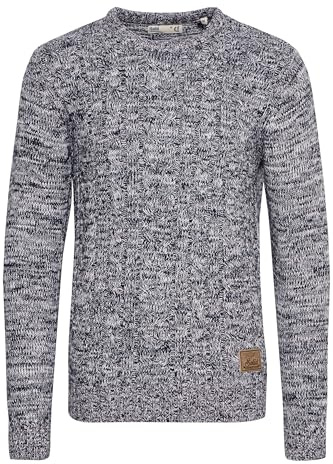 Solid Philemon Maglione in Maglia Grossa Pullover Maglieria da Uomo con Girocollo in Cotone 100%, Taglia:M, Colore:Insignia Blue (1991)