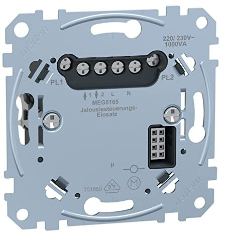 Schneider Electric Merten Einsatz für Rollladen-, Markisen- und Jalousiesteuerung und -schalter, Unterputz, metallic, Artikelnummer MEG5165-0000