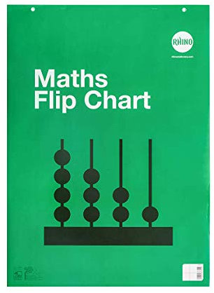 Rhino A1 Flip Chart Paper Pad, 60-Page / 50mm Squared Paper with Plain Reverse, 1-Pack, 30-Leaf, Office & School Stationery Supplies