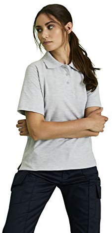 Simon Jersey Uneek Womens Polo Shirt Small Grey