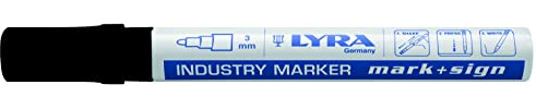 LYRA Industriemarker Lackmarker fein 1–4mm schwarz 1 Stk. | permanent, schnell trocknende Tinte