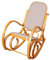 Mendler Schaukelstuhl M41, Schwingsessel Fernsehsessel, Massiv-Holz - Eiche-Optik, Stoff/Textil beige
