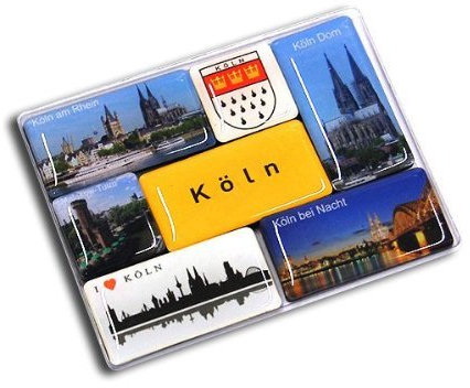 Magnetset Köln, 7-teilig, Souvenir, ca. 7,5 x 9 cm