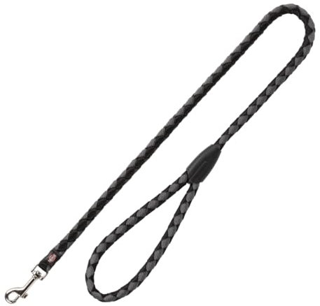 TRIXIE Hundeleine Cavo Leine L–XL, 1,00 m ø 18 mm in schwarz/grafit - kurze Führleine für den Hund mit guter Kontrolle - für große bis sehr große Hunde - 144220