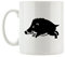 Pixxprint J.Roxx Wildschwein Tasse, ca. 300ml Fassungsvermögen, Keramik Weiß, Spülmaschinenfest